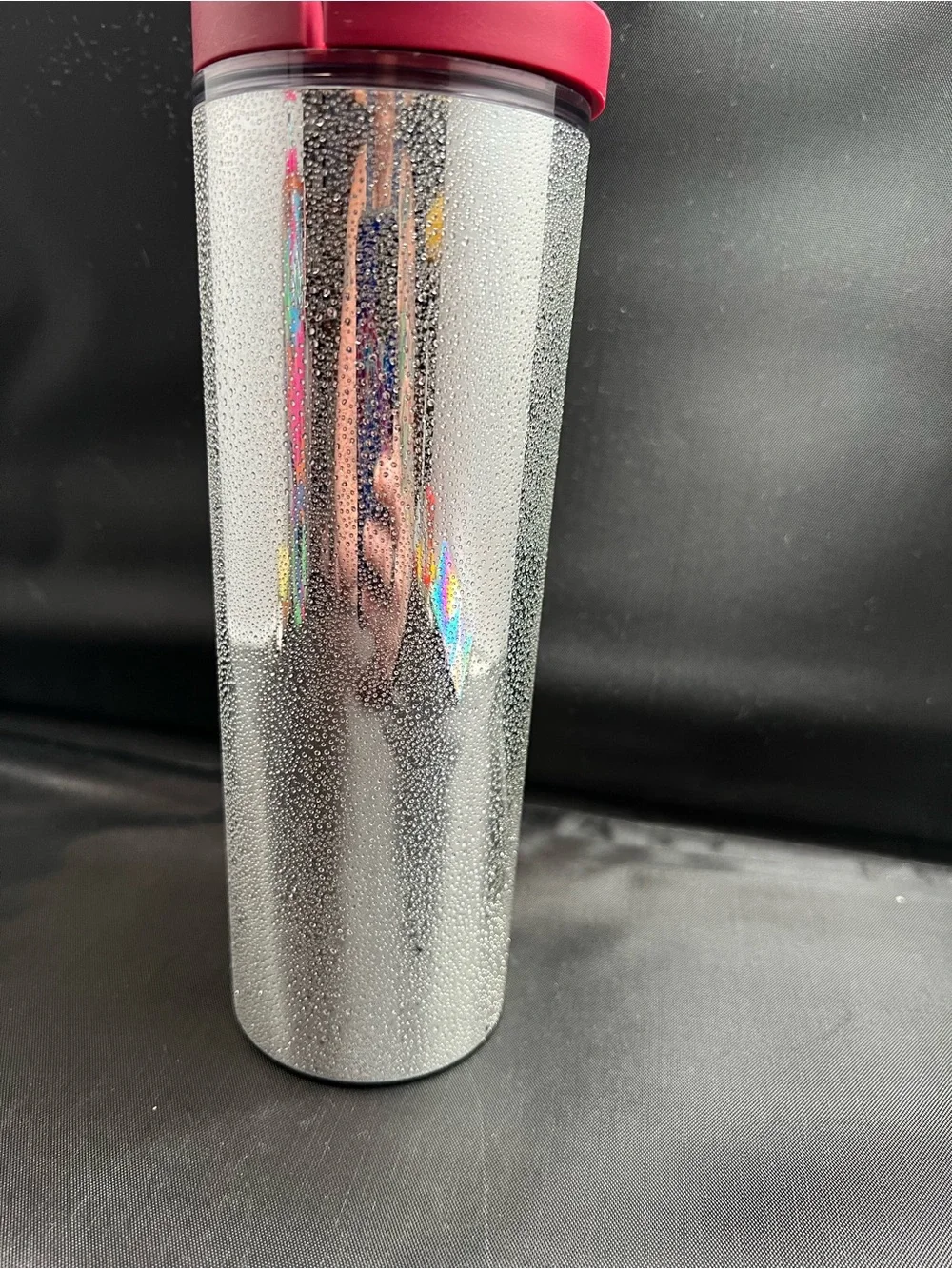 Starbucks 16oz Stainless Steel Textured Insulated Tumbler with Burgundy Lid